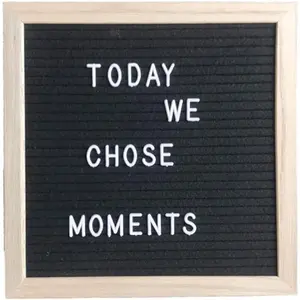 10 x 10 Inch Felt Letter Board Message Board - Bulletin Board Sign with Letters for Pregnancy & Baby Announcement, Ideal Valentine's Day Gift for Her