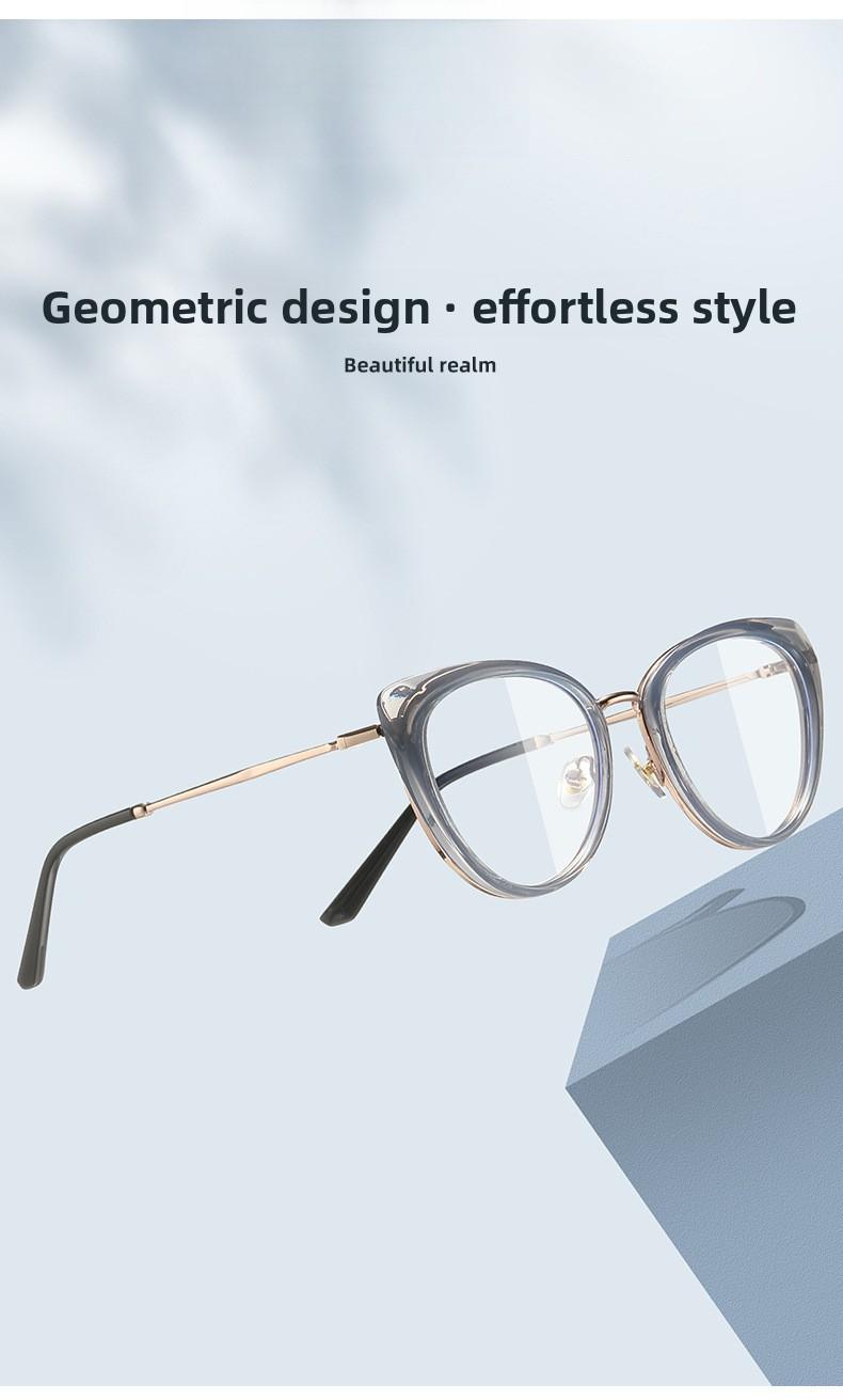 TR90 glasses frame, anti-blue light glasses frame, metal cat-eye optical glasses, Ins trend, for office, computer, mobile phone, and reading blue light glasses for kids anti glare,blue light blocking glasses for computer eyes,anti fatigue reading glasses