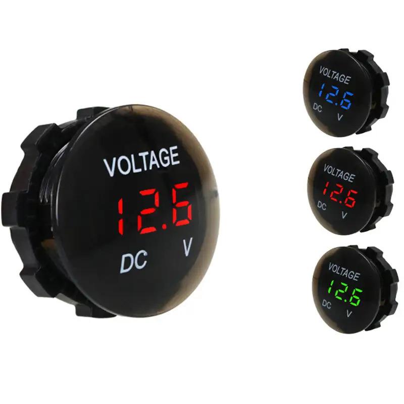 1pc DC 12V-24V LED Digital Voltmeter Ammeter Car Motocycle Voltage Current Meter Volt Detector Tester Monitor Panel Blue/Red/Green