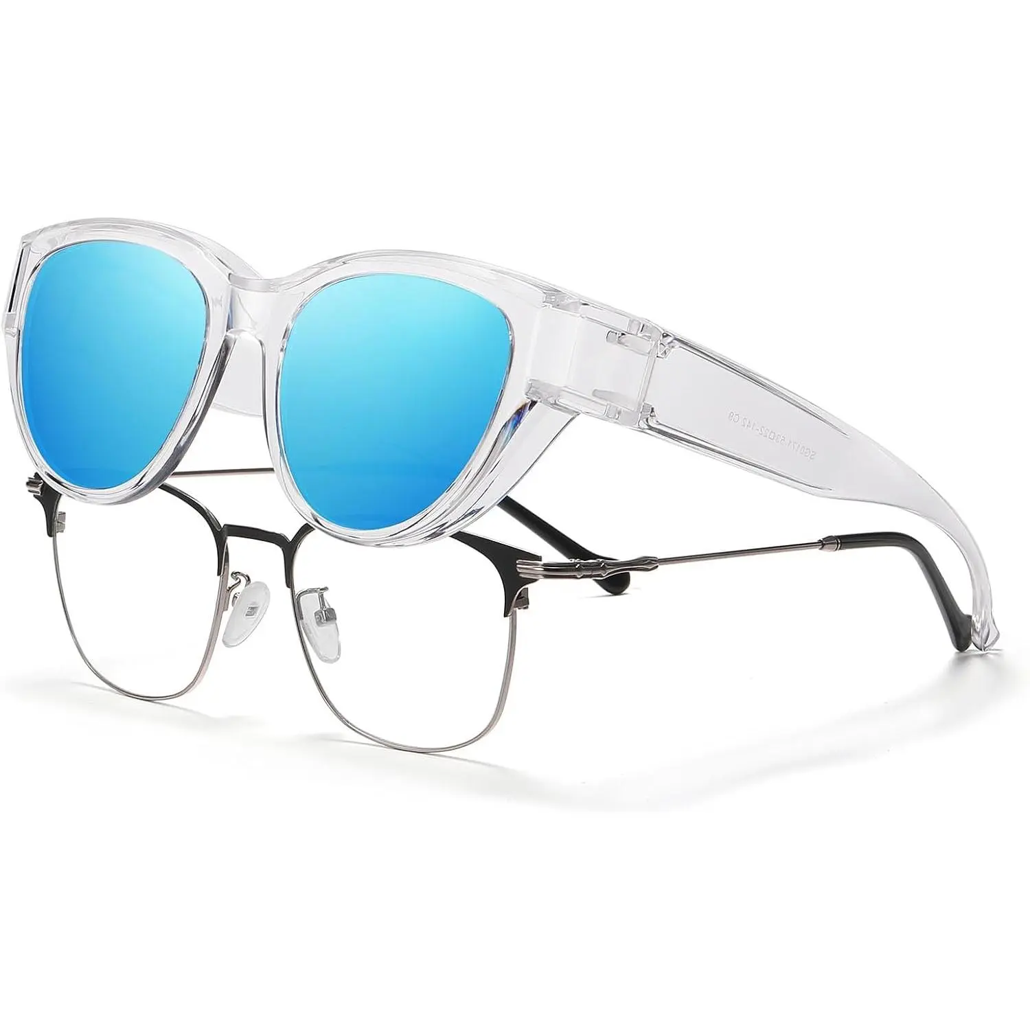 Polarized Fit Over Sunglasses for Women, UV400  Eye Wrap Around Overglasses for Prescription Glasses & Driving