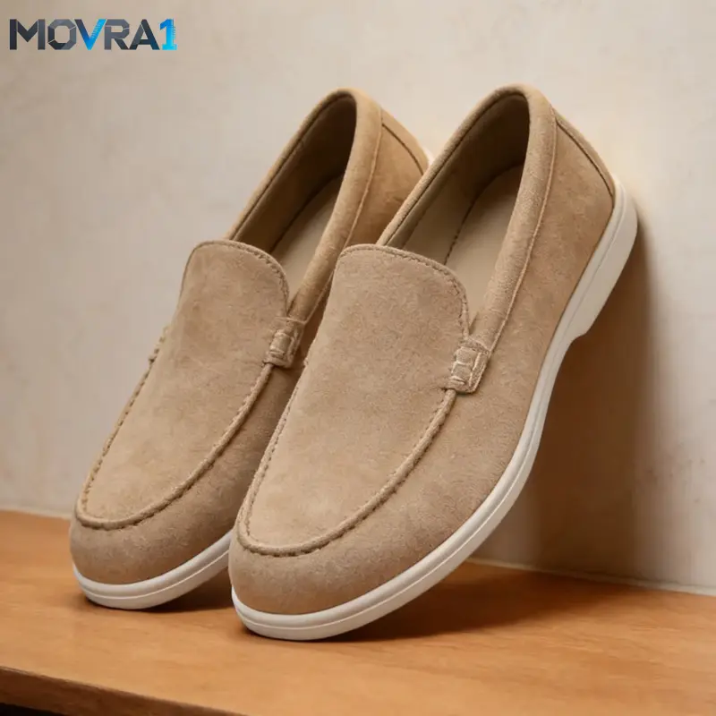MOVRA1 Men Casual Shoes Classic Luxury Loafers Men Faux Suede Soft On Walking Shoes Comfort Dress Shoes Business Casual Sneakers