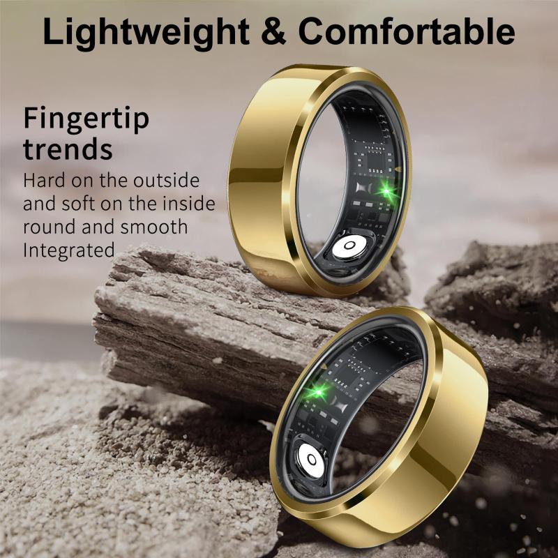 LIFEBEE Smart Health Ring for Women Men, Wearable Fitness Tracker with Heart Rate, Sleep Monitoring, Step Counting, IP68 Waterproof Compatible for iPhone and Android, No Subscription Fee.