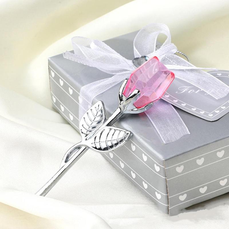 Metal Rod Acryl Rose Gift Box Set, 3pcs/set Artificial Rose Flower Gift Set, Rose Design Party Favors, Wedding Engagement Gift for Women & Men, Beautiful Gift Box
