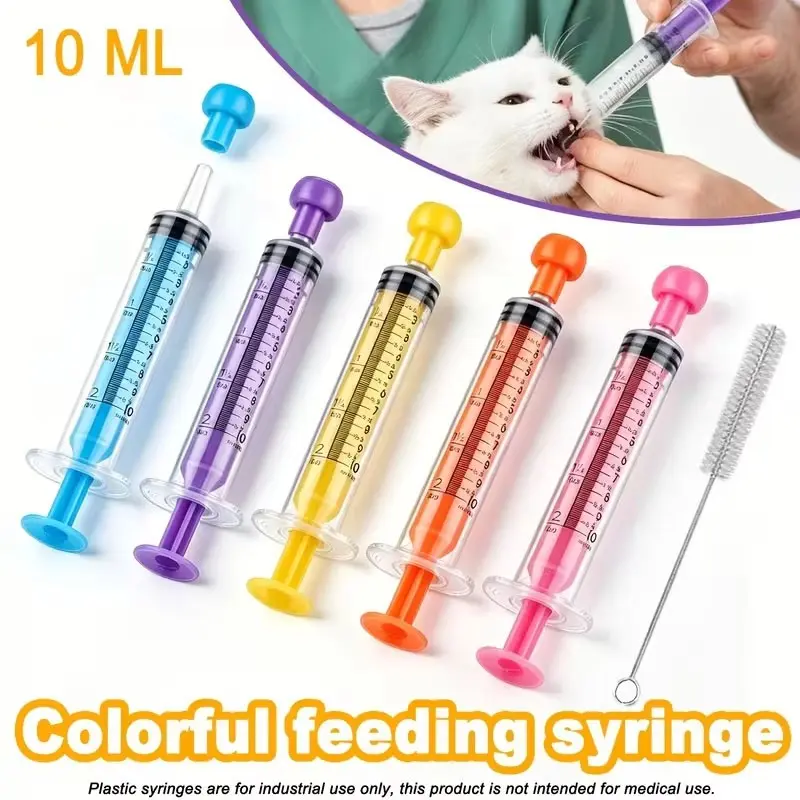 Manual Precision Pet Feeding Controller Set, Multi-Spec Color Syringes, Ideal for Pet Feeding, Precise Watering, Liquid Mixing