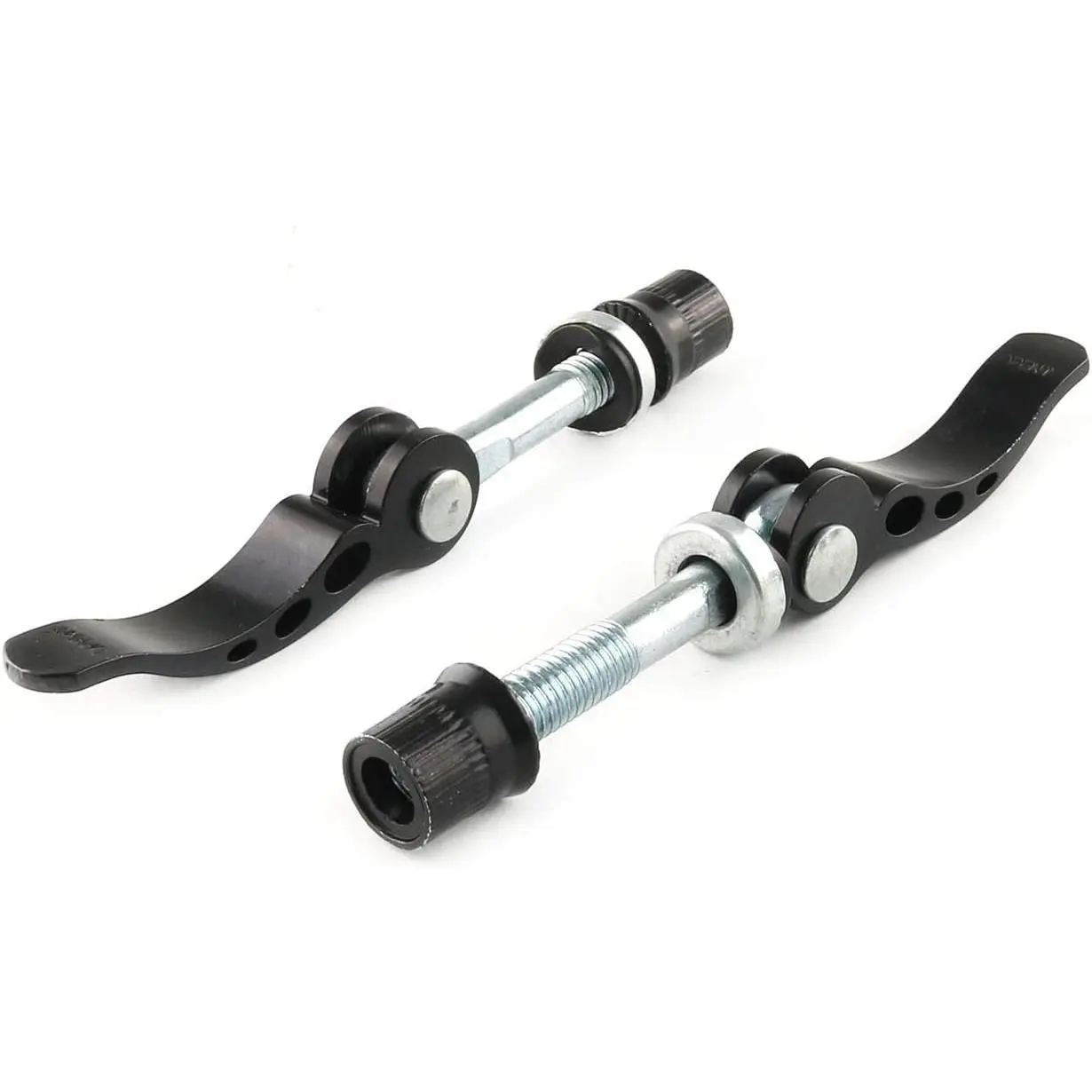 2-Pack  Seat Clamp Seat  Quick Release Saddle  Folding  Mountain   M8x65, Black
