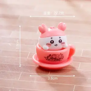 Creativity Cartoon Chiikawa Usagi Momonga Anime Twirl Cup Doll Decoration Desktop Ornaments Mini Accessories Toys Holiday Gifts