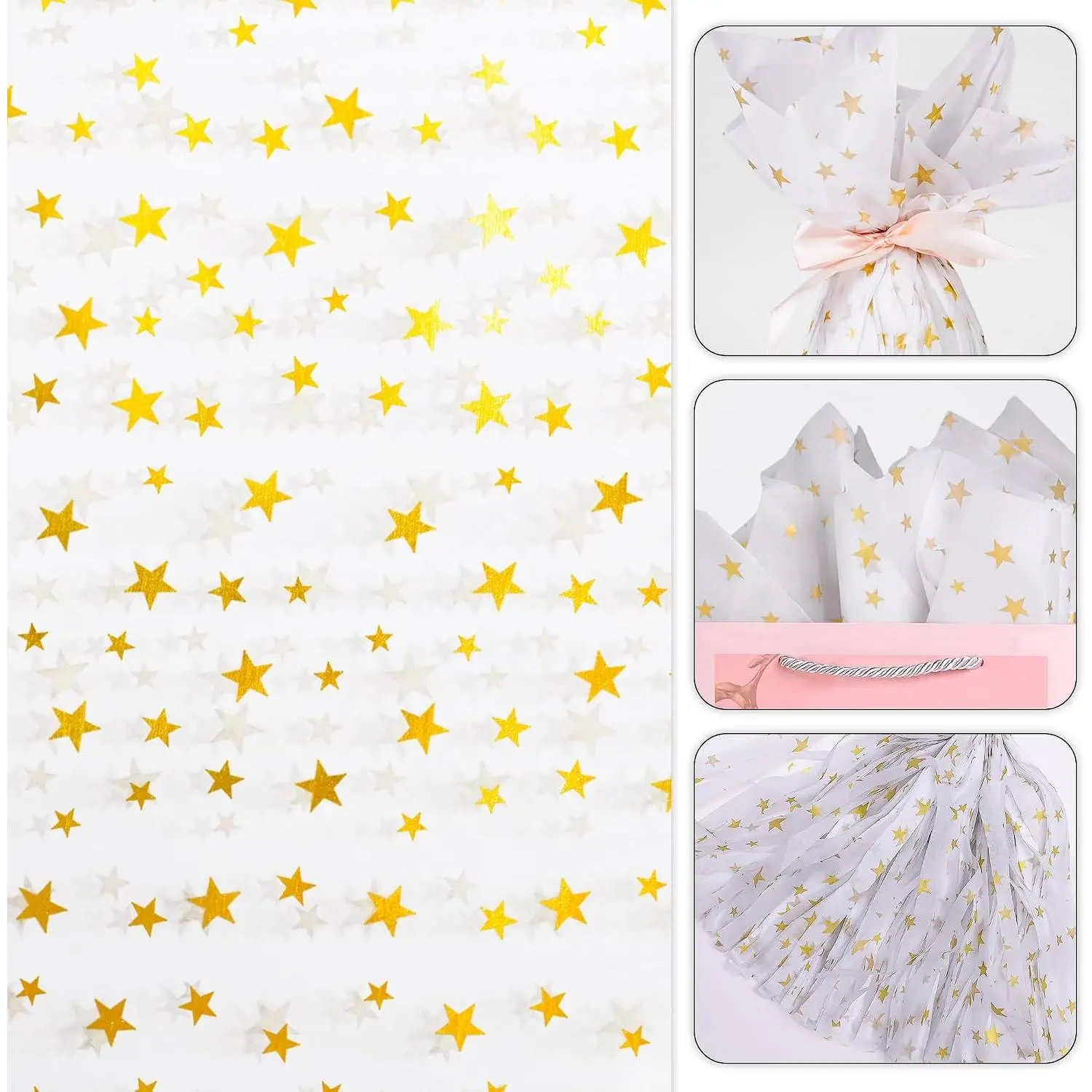 60 Sheets   Tissue Paper, Tissue Paper for  Bags,  Wrapping Tissue for Halloween Christmas,Wedding,Birthday,Arts Crafts,14 x 20 Inch (Wte with )