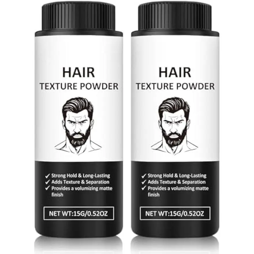 2PCS Hair Texture Styling Powder for Men,Texturizing Powder | Natural Volumizing Powder with Matte Finish,Non-Greasy,Hair Styling Powder for All Hair