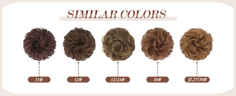 messy bun hair large wavy curly elastic scrunchies ponytail extensions synthetic chignon hairs for women black 1 94oz messy bun hair large wavy curly elastic scrunchies ponytail extensions synthetic chignon hairs for women black 1 94oz