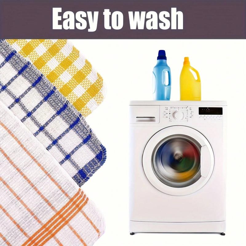 12pcs pack 100% cotton dishcloth, cleaning cloth, kitchen towel, quick drying, strong absorbent, can only hand wash the dishcloth for cleaning and drying cleaning tools