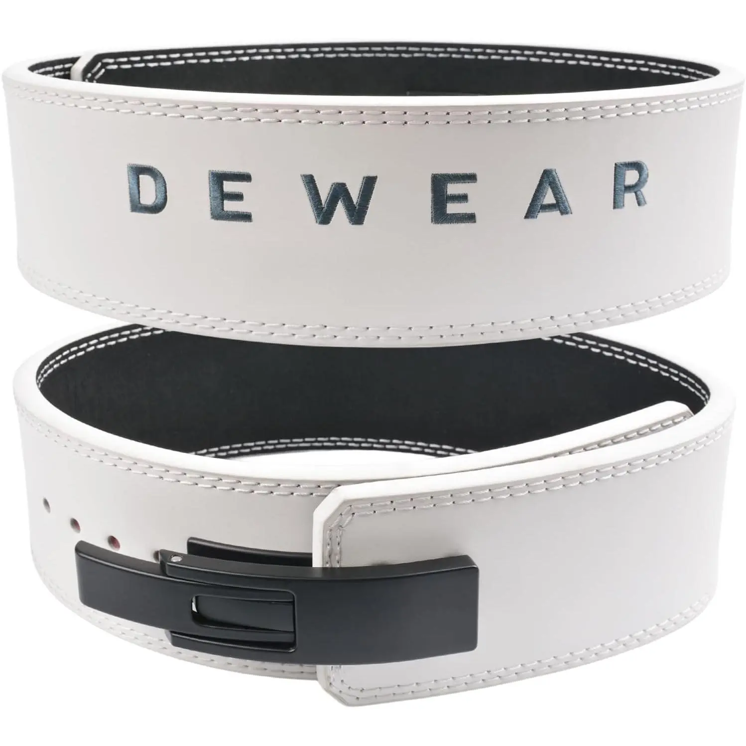 Weight Lifting Belt with Lever Buckle, 10mm Thick 4" Leather   Support, Gym Belts Ideal for , Weightlifting, Bodybuilding, Squats and Deadlifts
