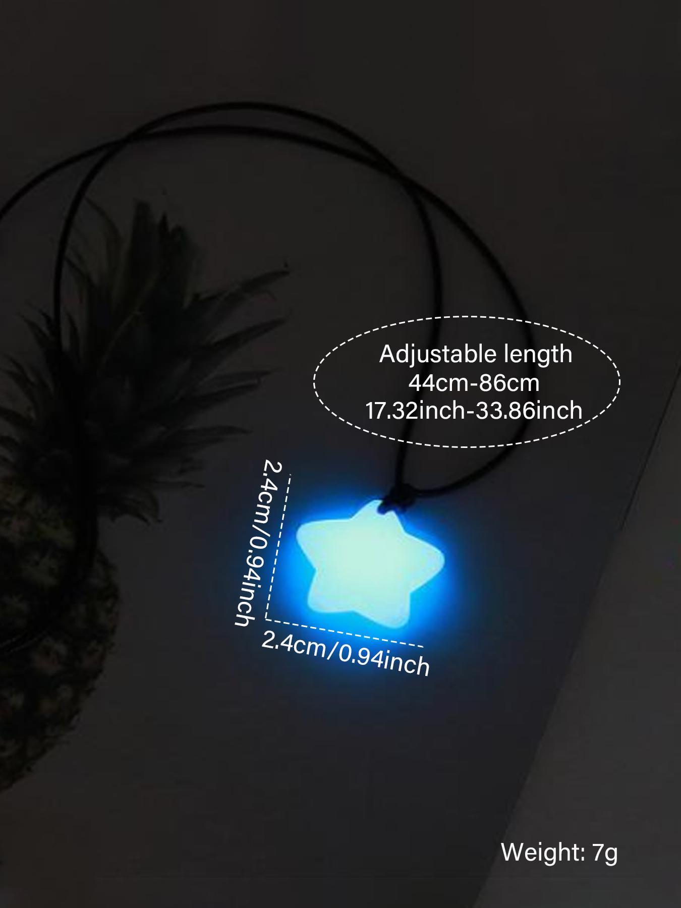 Cute Star Design Luminous Couple Necklace, Adjustable Necklace for Women & Men, Fashion Jewelry for Party, Daily Decor, Trendy All-match & Exquisite Jewelry for Birthday Gift