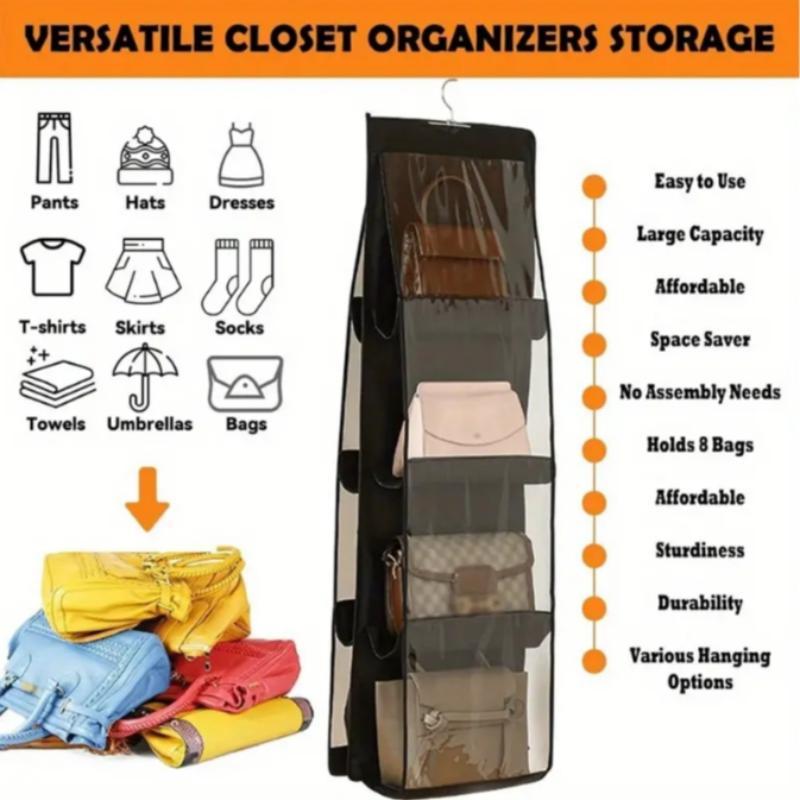 Multi-layer Handbag Hanging Storage Box, 1 Count Foldable Bag Storage Rack, Space Saving Bag Organizer, Durable Storage Organizer for Bedroom, Living Room, Office