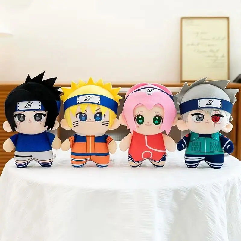 Hot   Anime Plush Toy Cute Sasuke Sakura Plush Kawaii Kakashi Soft Thing Room Decoration as a Fan Birthday Gift