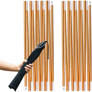 Replacement Aluminum Tent Poles Pre-Assembled Camping Tent Pole Repair Kit Accessories, 2 Pcs