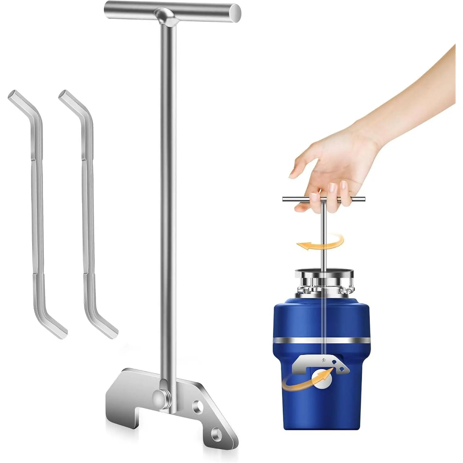 Garbage Disposer Unjamming Wrench Garbage Disposal Wrench Tool  Compatible with   and  Rubbish Disposals for Clearing Clogs Above the Sink |  Compatible with   and , Rubbish Disposals, Clearing Clogs Above the Sink