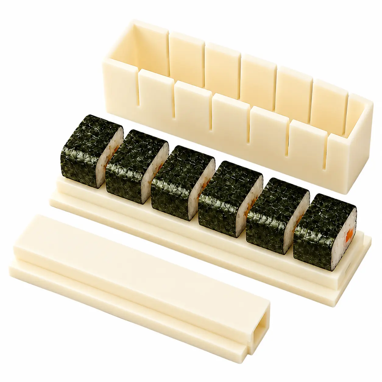 Premium Sushi Making Kit Featuring Adjustable Cutter Mold and Non-Stick Rolling Mat for Consistent, Restaurant-Quality Homemade Sushi Rolls – Includes Rice Spreader, Nori Cutter, and Compact Storage Case for Beginners and Enthusiasts
