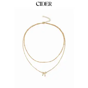 Cider BOWKNOT LAYERED NECKLACE