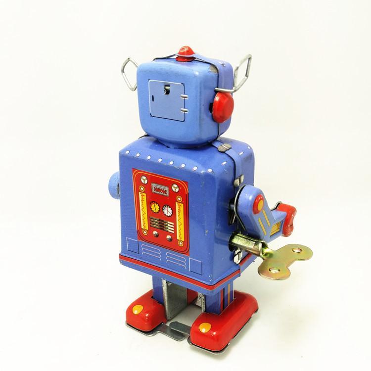 Retro Wind-Up Tin Robot with Gong Drum Classic Mechanical Clockwork Toy for Kids' Christmas Gift Collection and Fun Playtime Retro Wind-Up Tin Robot with Gong Drum Classic Mechanical Clockwork Toy for Kids' Christmas Gift Collection and Fun Playtime