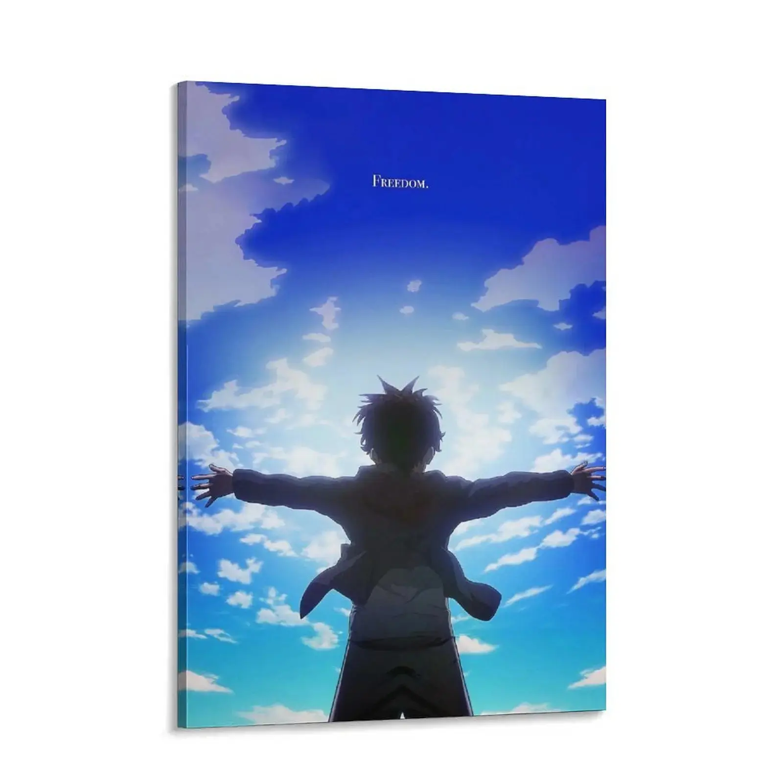 Eren Yeager "Freedom" Quote Poster - Attack on Titan Anime Art, Artistic Minimalist Painting, Motivational Manga Print, Aesthetic Home Decor for Living & Bedroom, Room Decor