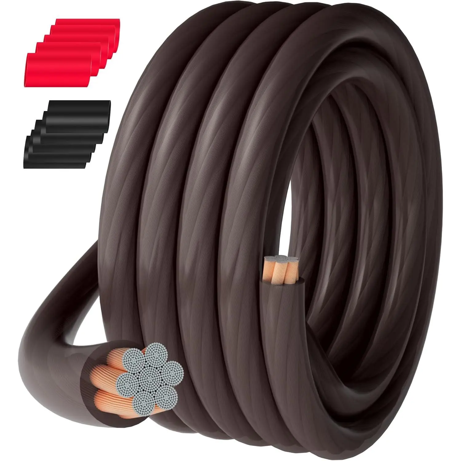 0 Gauge AWG Wire Cable 10 Ft Black, High Power Automotive Ground Primary Wire,Soft CCA Welding Battery Electrical Jumper Wire for DIY Car Audio Amp Speaker Solar Marine Generator RV Trailer Inverter