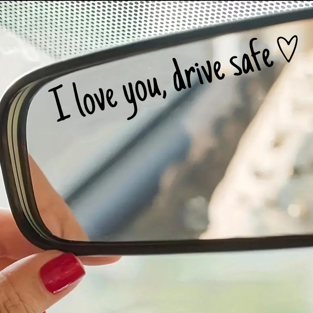 4 PCS Letter Pattern Car Rearview Mirror Sticker, Car Rearview Mirror Decal Sticker, Decorative Car Sticker, Universal Car Accessories for Women & Girls.