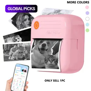 Mini Bluetooth-compatible Compatible Thermal Pocket Printer, Inkless Portable Printer, Ideal for Notes and Gifts, Print Photos, Memos, Lists, Diaries