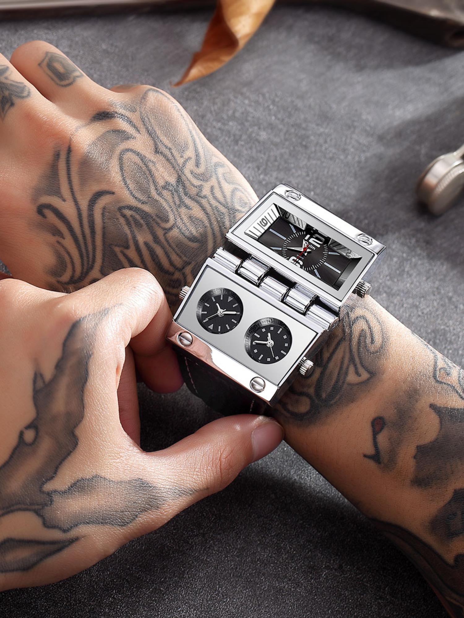Men's Street Style Rectangle Dial Quartz Watch, Fashionable Stylish Watch, Fashionable Analog Watch, Fashion Watch for Party, Daily Clothing Decor, Trendy All-match Watch for Birthday Gift with Box Men's Street Style Rectangle Dial Quartz Watch, Fashionable Stylish Watch, Fashionable Analog Watch, Fashion Watch for Party, Daily Clothing Decor, Trendy All-match Watch for Birthday Gift with Box