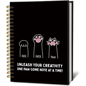 Funny  Paws Notebook, Cats Lover Gifts Notebooks for Note Taking, Cats Mom Lady Gifts for Women Journal, Cute Kitten Journals for Writing,  Office Supplies, 5.5x8.3 Inch
