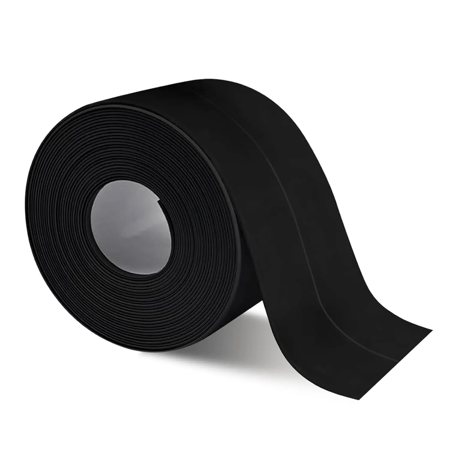 Black Caulk Tape, Bathroom 1.5" x 10.5Ft Caulking   for Shower, Bathtub, Toilet Seal, Sink  Protector Kitchen Tape, Self-Adhesive Peel and Stick Removable Caulk Strip