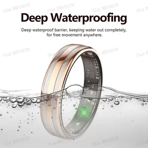 6.3mm Thin Smart Ring Health Monitor Smartring Outdoor Waterproof Ring Heart Rate Body Temperature Monitoring Sports rings sleep