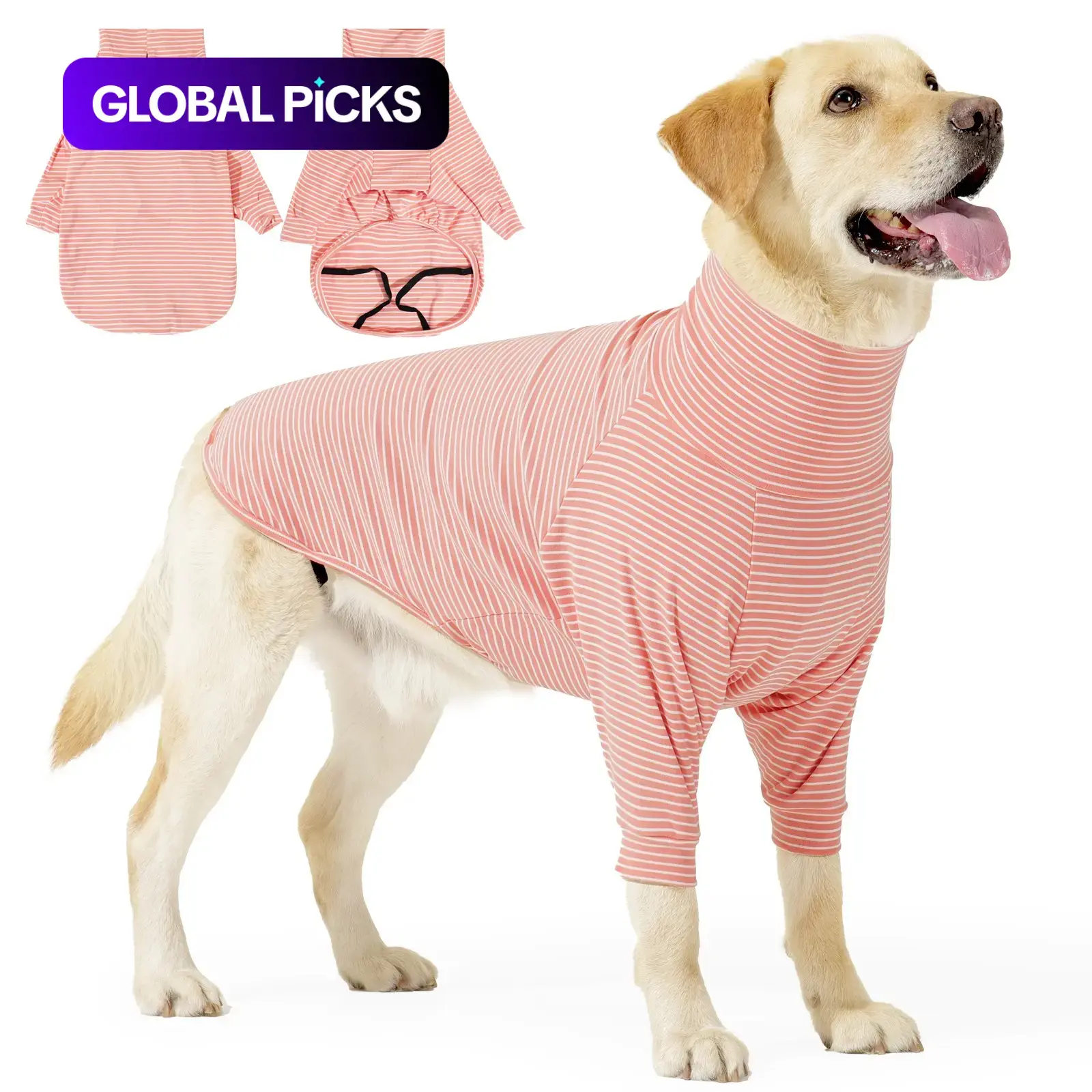 Thin pajamas for dogs in four seasons, both male and female styles, striped sportswear for pets, Puppy Clothes, lightweight T-shirts for Labrador Retrievers and Australian Shepherds, featuring the front legs #GLOBAL PICKS