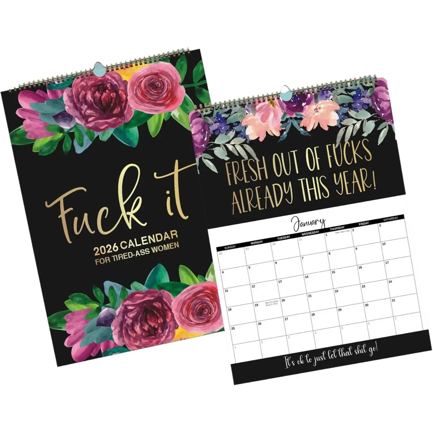 2026 Monthly Hanging Wall Calendar - Office Stationery with Sarcastic Quotes, Funny Swear Word Lines, Office Decor, Humor and Practicality, Novelty Gift for Coworkers, Paper