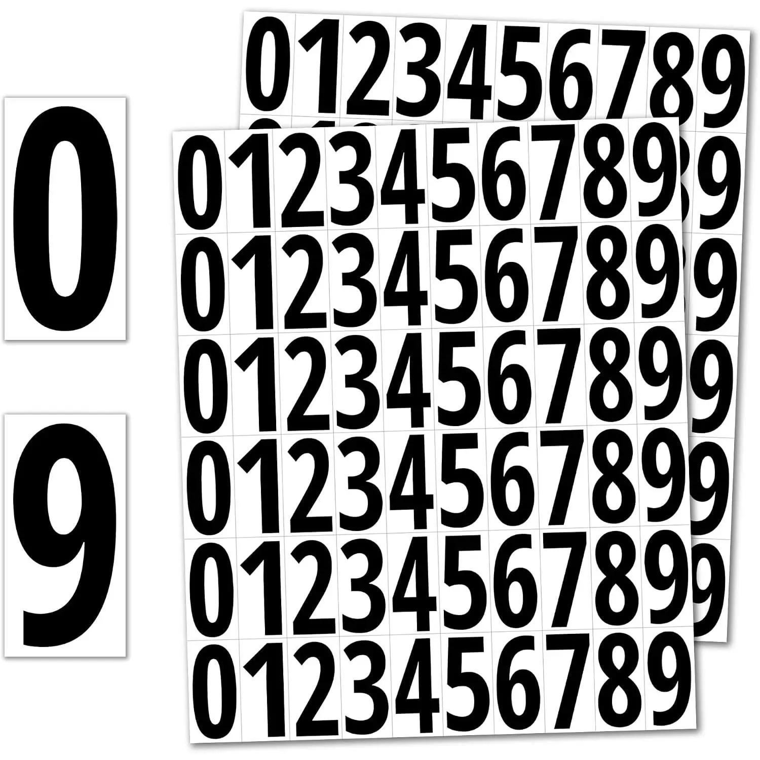 1 inch, Vinyl Numbers Stickers, Stick  Numbers - Black Numbers, 600 count | 0-9 Stickers, , Peel and Stick