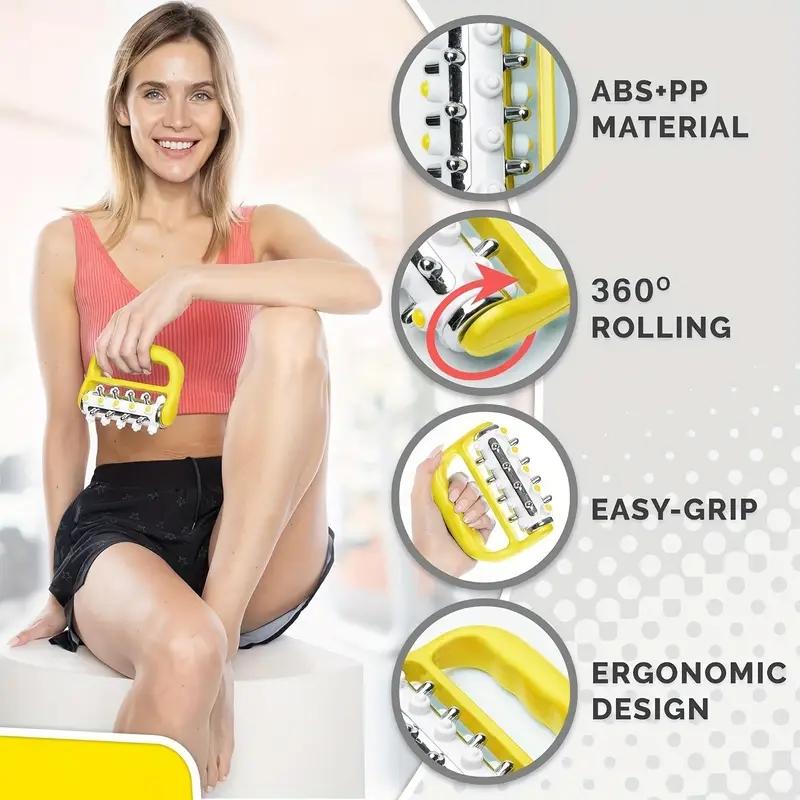 [Deep Tissue Roller] 1pc Deep Tissue Massage Roller | Release And Fat Cell Massage, Lymphatic Drainage Massager, Handheld Body Massage Tool for Legs, Shoulders, And Back, Body Care