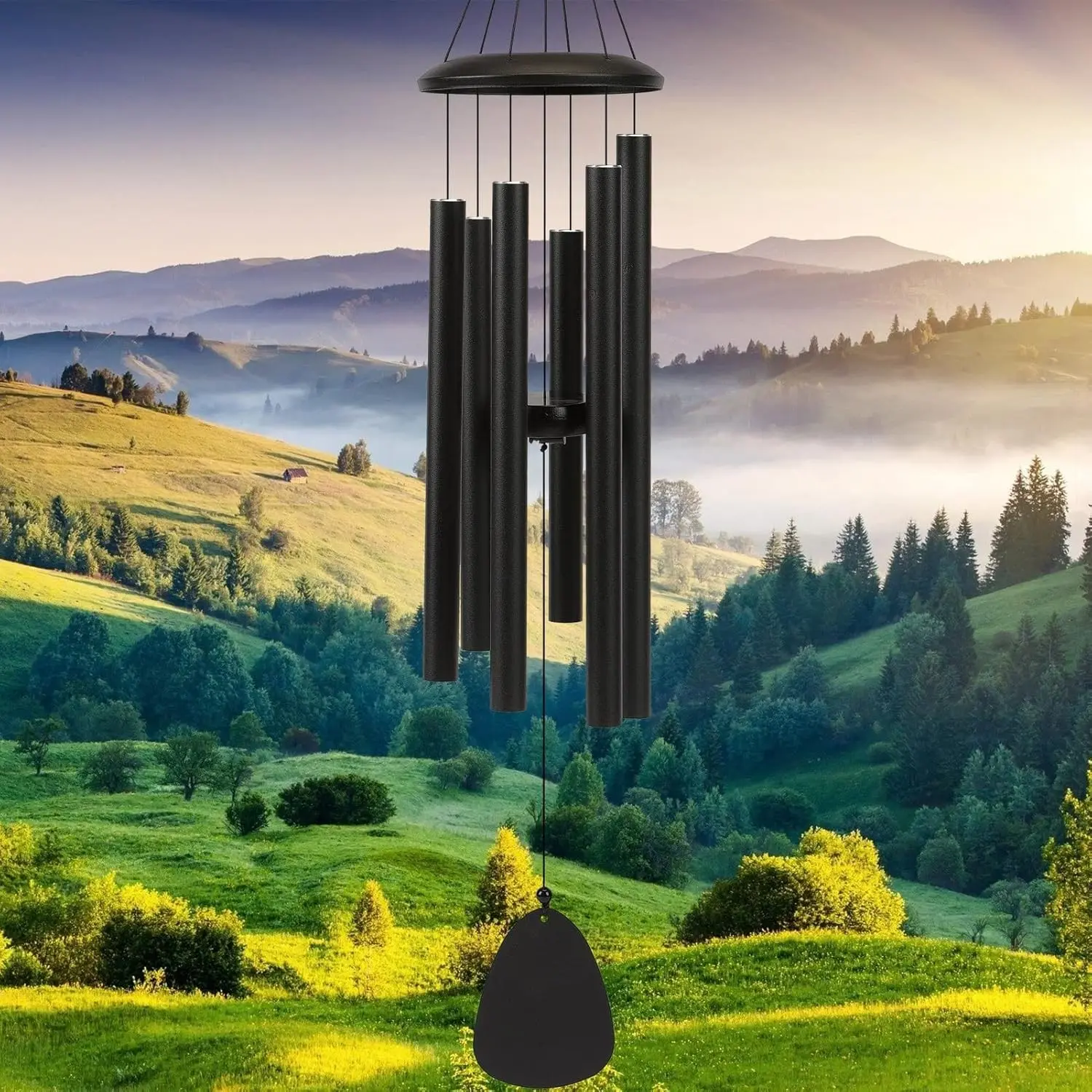 Water Drop Shape Wind Chime, Decorative Outdoor Hanging Decor, Metal Wind Chime, Perfect for Garden Decoration, Ideal Gift for Mom, Women, Grandma