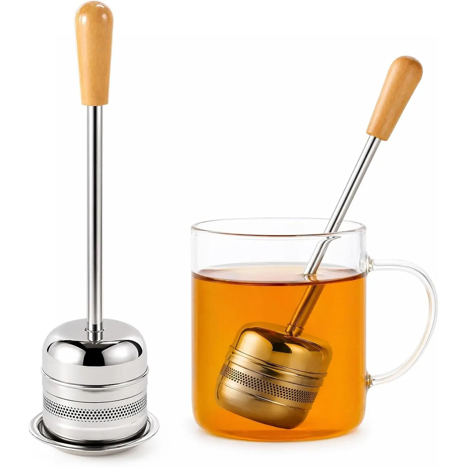 2Packs of Tea Infuser for Loose Leaf Tea, Long Handle 18/8 Stainless Steel Tea Scoop Infuser Fine Mesh Tea Strainers Tea Steeper