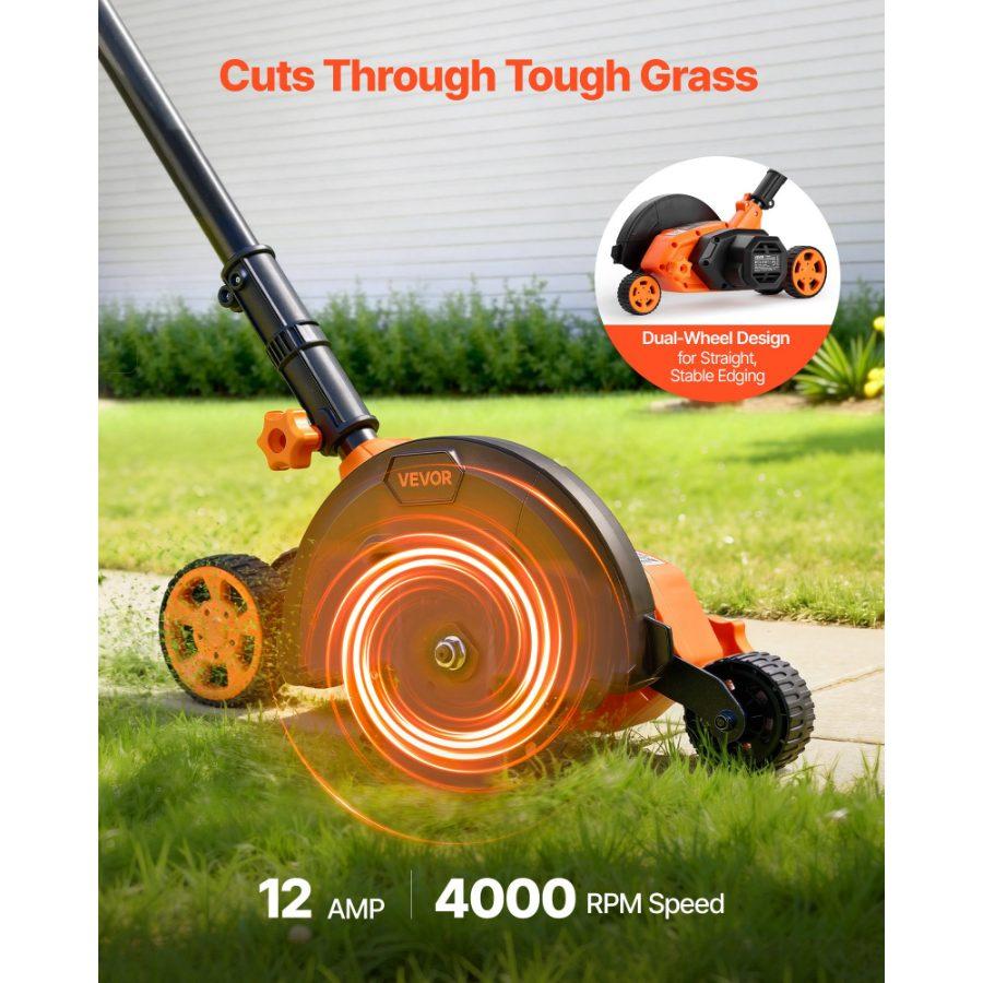 VEVOR Lawn Edger, 8-inch Blade Length, 12 Amp Electric Edger Lawn Tool ...