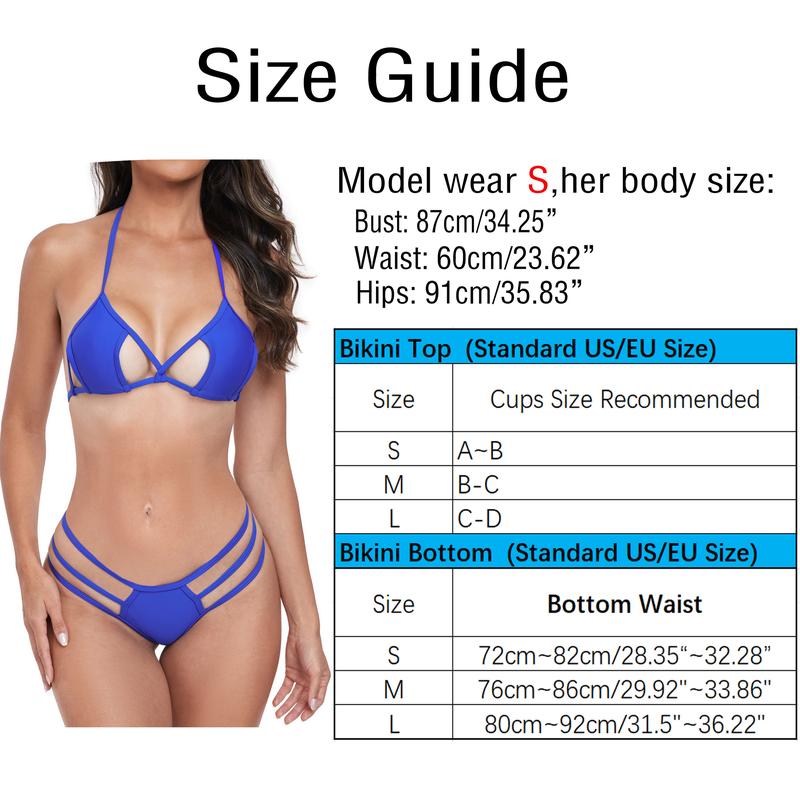 SHERRYLO Micro Thong Bikini Set For Women Cut Out Swimsuit Womens Mini Bathing Suit Sexy Brazilian G String Bikinis Thongs Bottoms Swimsuits Summer Tanning Biquini