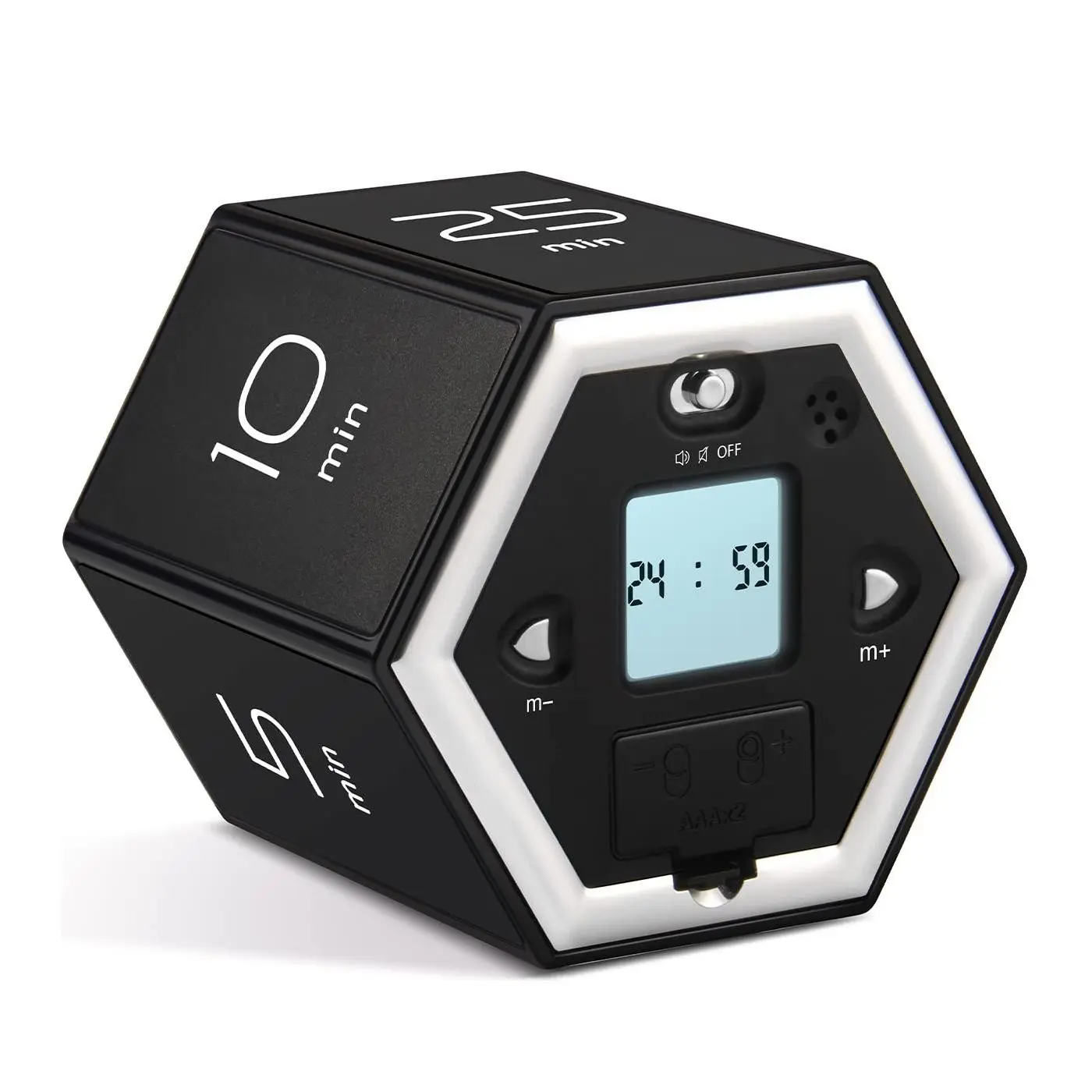 Kitchen Timer, Hexagonal Flip Timer, Time Management Tool, Pomodoro Work Session Timer, Essential Kitchen Gadget, Efficient Task Scheduler, Timekeeping