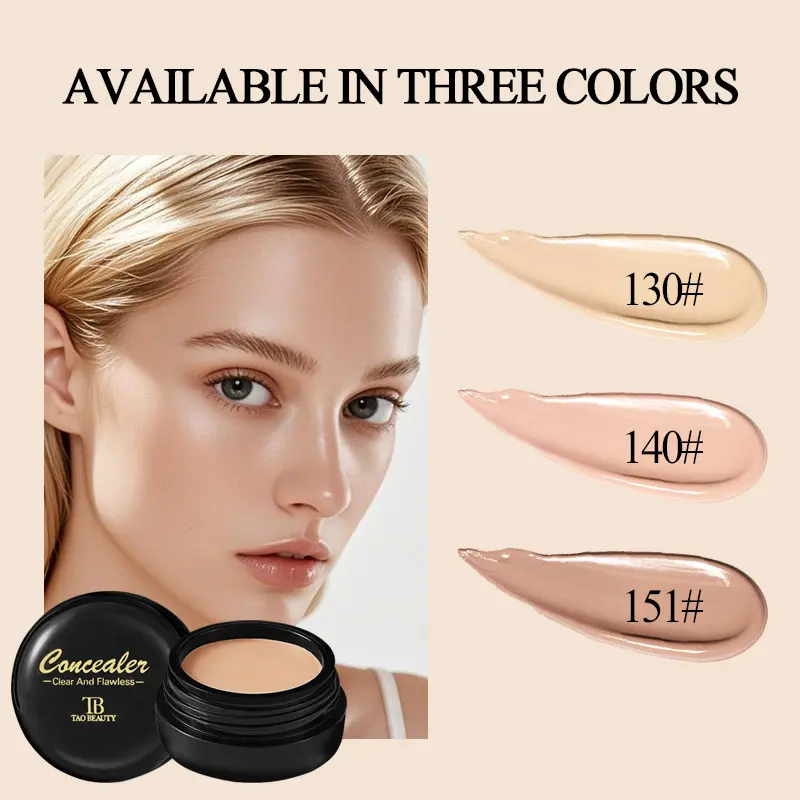 3-Color Concealer Palette, Cover Spots Acne Marks Dark Circles, Natural Waterproof, Brighten Eye Area, Long Lasting No Fading