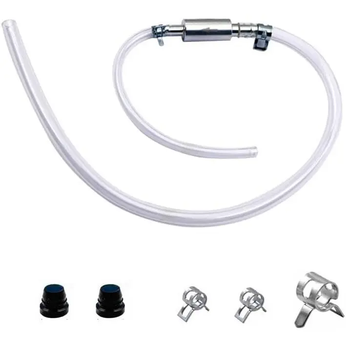Bleeder Hose with -Way Check Valve for  &  | -person  bleeding, Hydraulic  system, Clear PVC hose, Metal check valve, , , ATVs