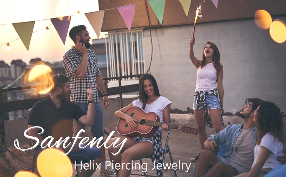 Sanfenly 9 Pcs Steel Cartilage Tragus Earrings for Women Gold Tragus Cartilage Helix Conch Piercing Jewelry 16G Surgical Stainless Cartilage Labret Jewelry Helix Tragus Piercing Cute Flower Butterfly Ear Piercing Stud