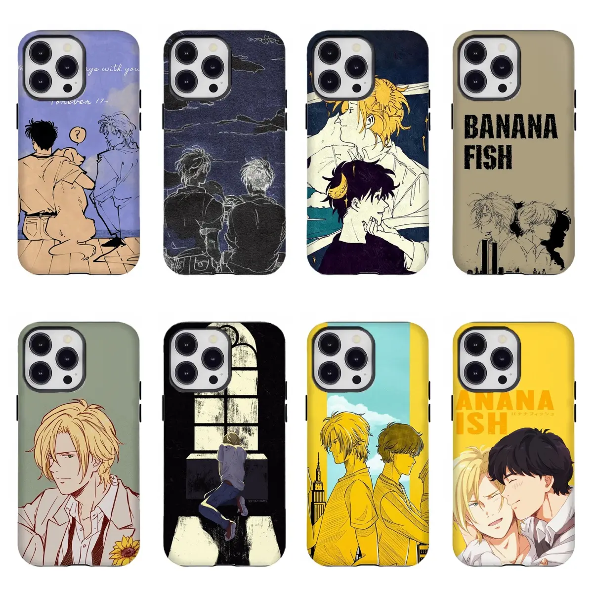 BBBanana Fishhhh Phone Case | Vintage BL Anime Aesthetic Compatible for iPhone 17 16 15 14 13 12 11 and for Samsung S21-S25  Ideal Gift for  Her
