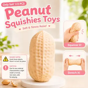 Peanut Shaped Squishys Toys, Peanut Squeeze Toy, Cute Anxiety Relief Toy, Anxiety Squishies, Stress Relief Fidgets, Squeeze Ball Stress Relief Hand Toys, Stress Relief Tools, for Adults & Kids