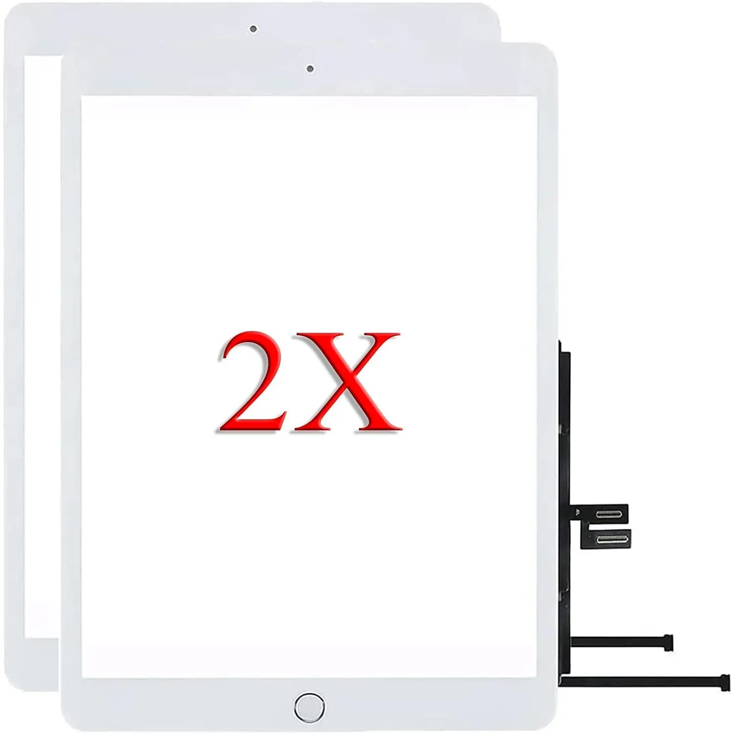 for iPad 7 7th / 8 8th Gen A2197 A2198 A2200 A2270 A2428 A2429 A2430 Screen  2 Pack 10.2 Inch Digitizer, for iPad 7 7th / 8 8th Gen  Screen Digitizer (White)