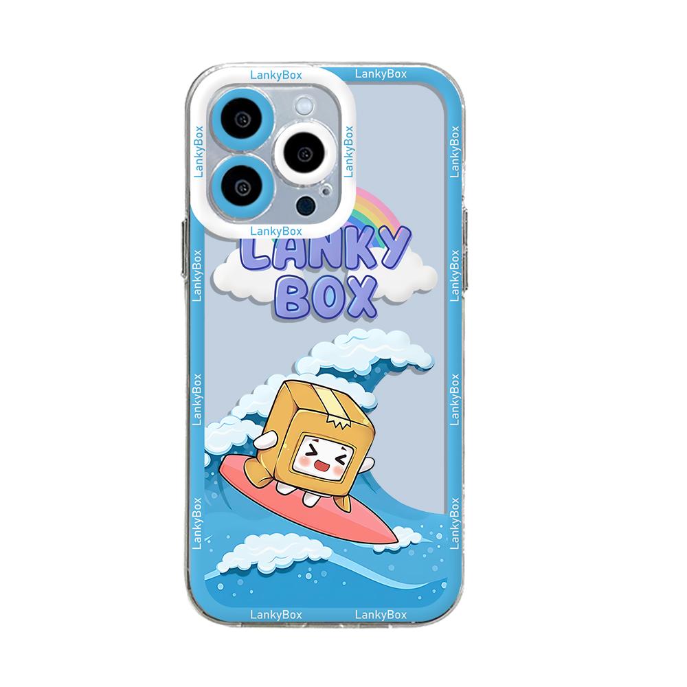 Cute Cartoon LankyBox Phone Case For iPhone 17 16 15 14 13 12 11 Pro Max Plus Transparent Cover