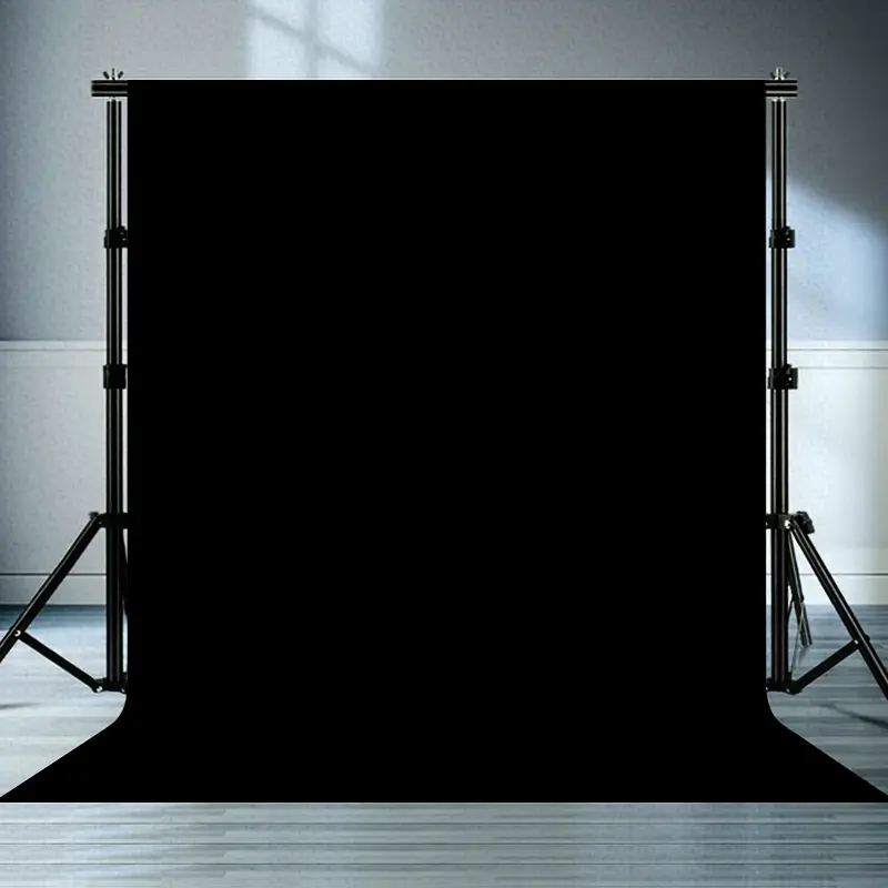 Pure black background cloth for photography, background cloth is used for photo shooting, background screen video recording, party curtains, live streaming, photography, multi-functional studio photo background