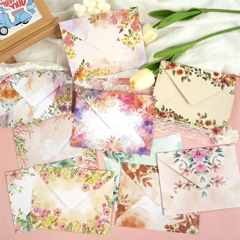 160 Pcs Letter and Envelope Set, DIY Handmade Double-sided Writing Paper Gift Invitation Letter, Suitable for Weddings, Birthdays, Holidays, and Gift DIY