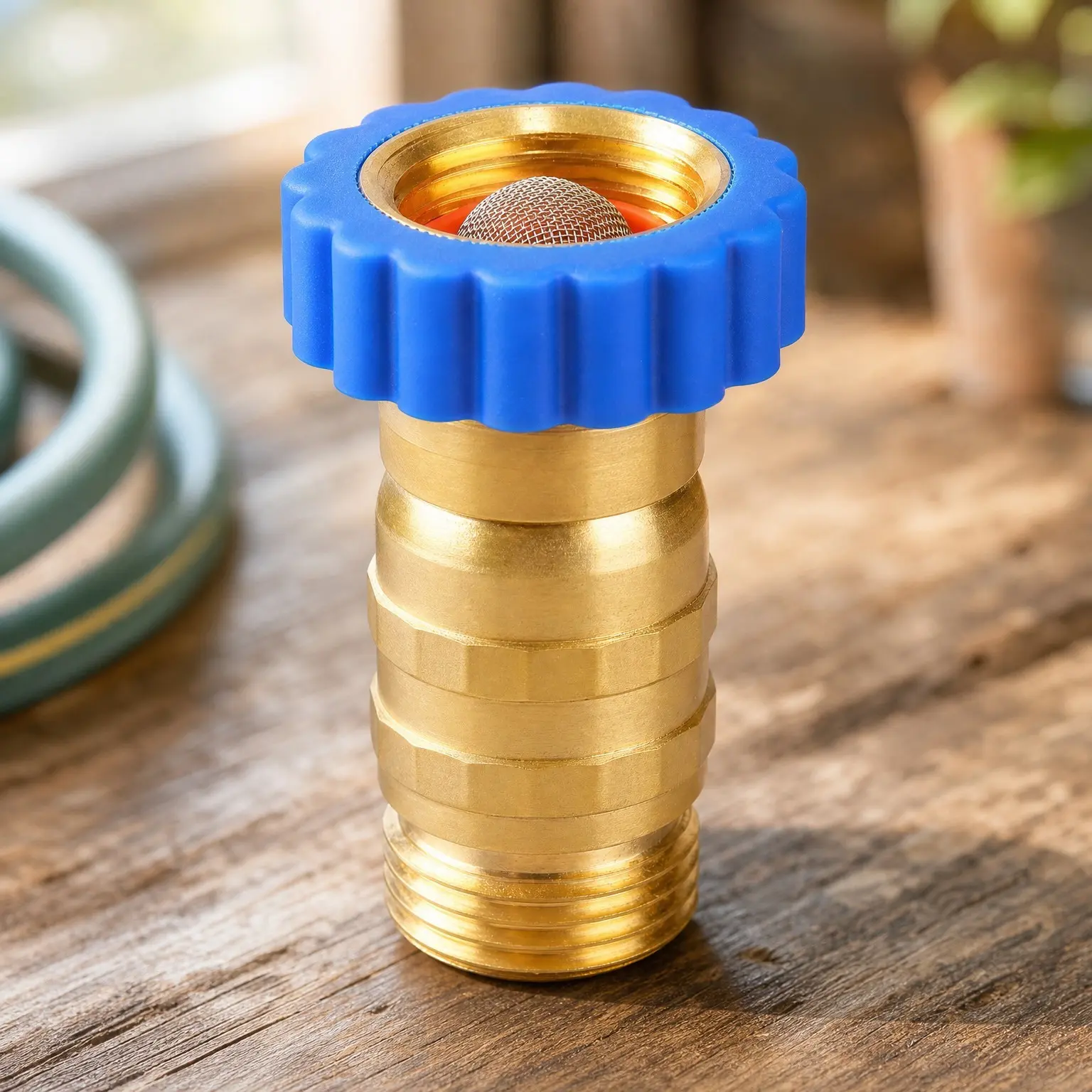Lead-Free Brass Water Pressure Regulator, Pressure Reducer for Camper, Trailer, RV, Garden, Plumbing System, 40-50 psi, 3/4" HoseGift